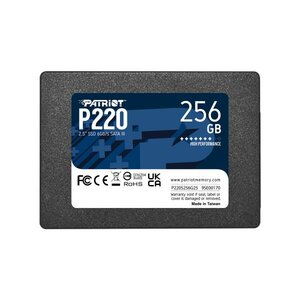 Patriot P220S256G25 P220 SSD, 256 GB, 2.5", SATA3, 6 Gbps