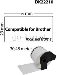 FLWR Brother DK-22210 29 mm x  30.48 M wit