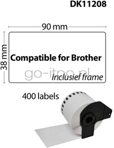 FLWR Brother DK-11208 38 mm x 90 mm  wit