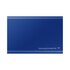 Samsung MU-PC1T0H/WW T7 Portable SSD, 1 TB, USB Type-C, 3.2 Gen 2 (3.1 Gen 2) 1050 MB/s, Blue_