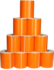 FLWR Zebra 10-pack verzendetiketten 102 mm x 150 mm  oranje_